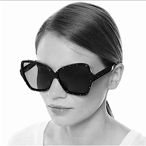 CELINE Red Acetate Crystal Butterfly Sunglasses CL4066IS - Picture 2 of 13